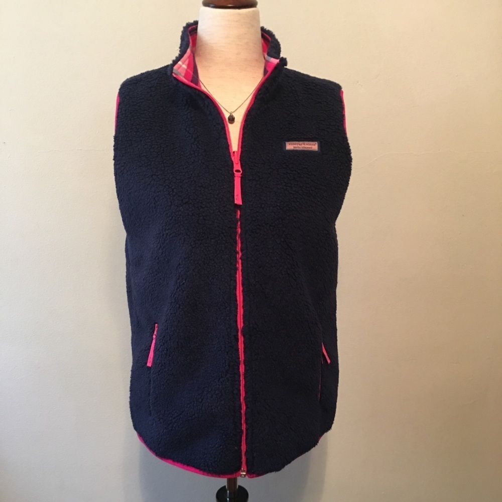 Vineyard Vines Reversible Vest Plaid Size Medium - Picture 10 of 10